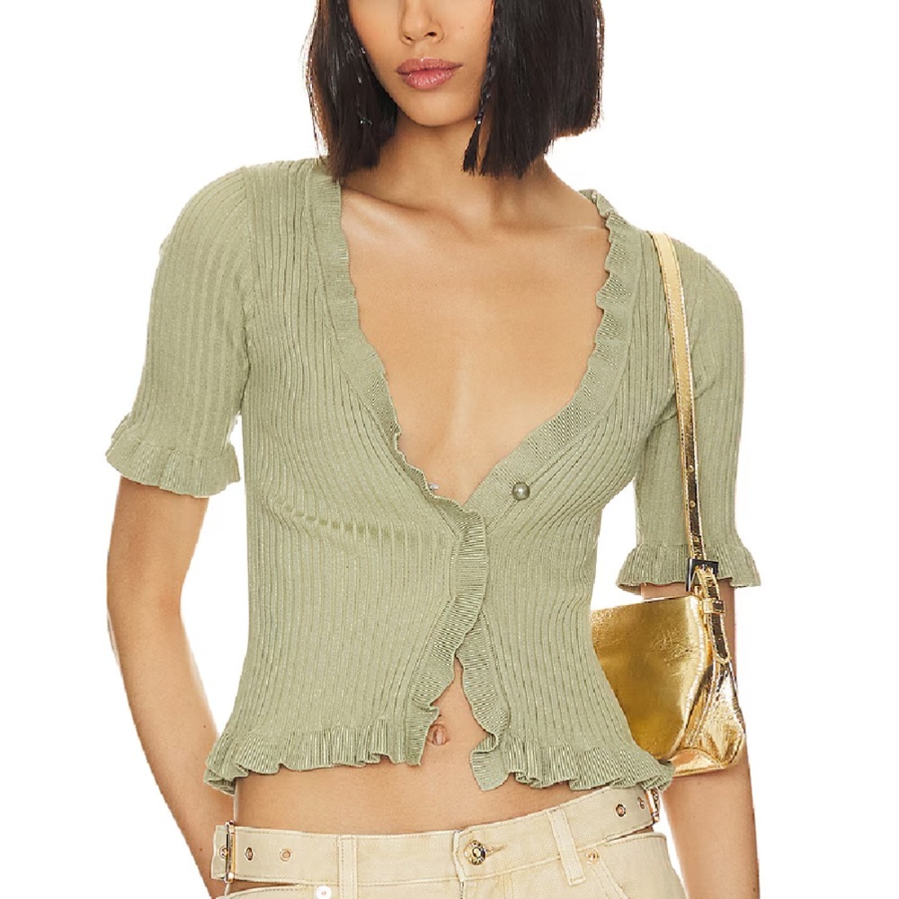 Lovers + Friends Carissa Ruffle Sweater - Picture 1 of 9